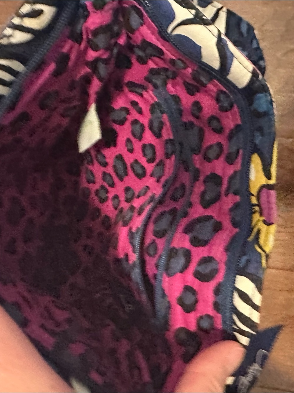 Vera Bradley Floral Navy Crossbody Bag - Pink & Yellow Accents - Picture 5 of 8